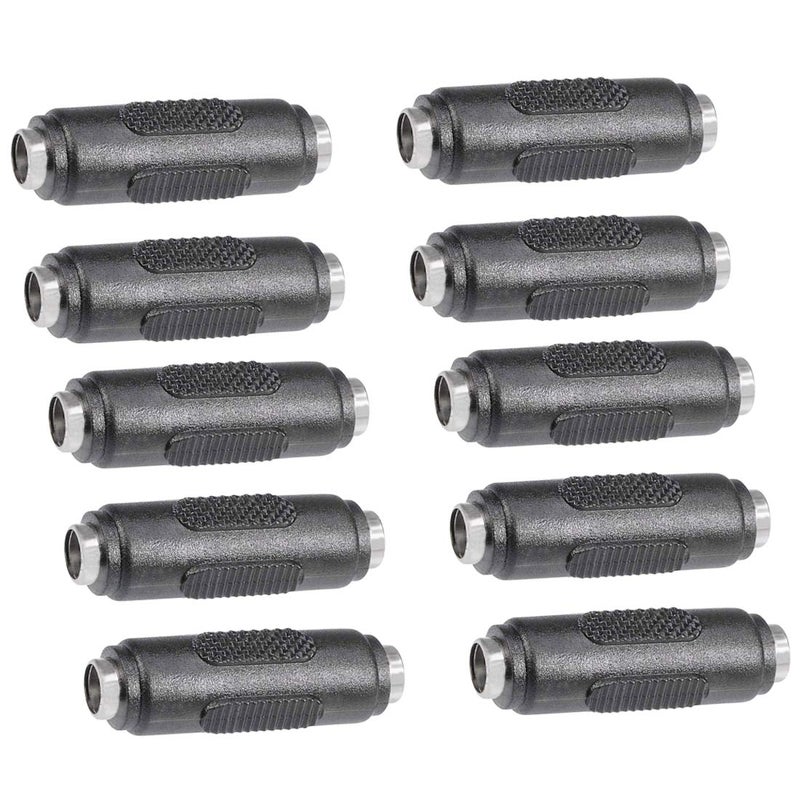 XFFCSEC 10PCS Lime2018 DC Female to Female Connector 5.5mm x 2.1mm 12V 5A Power Cable Jack Adapterï¼ŒDC Power Jack Plug Adapter for CCTV Home Security Surveillance - Image 1